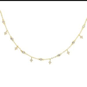 Vermeil 14k gold plated dainty star necklace